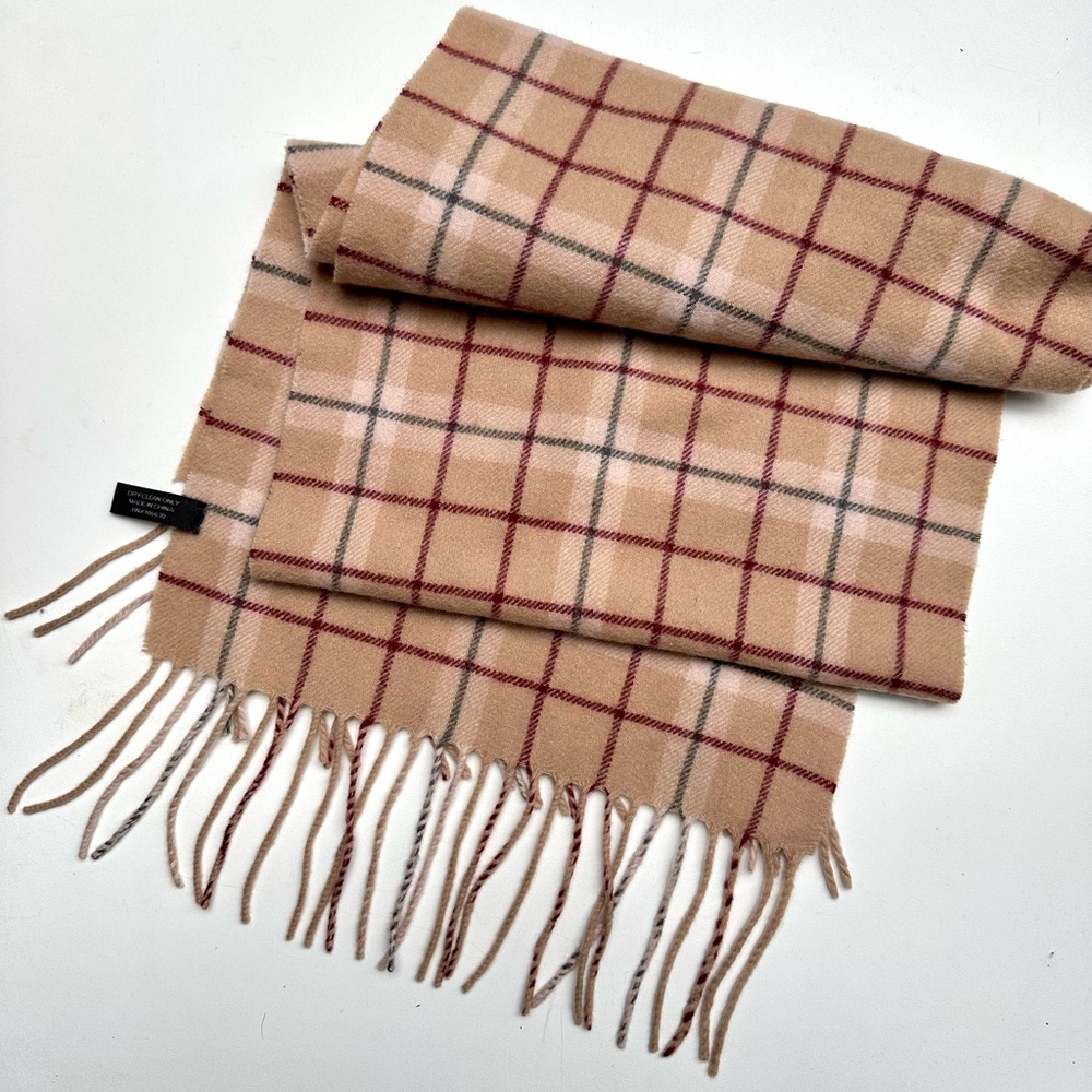 100% Cashmere Enzo Mantovani Check Scarf
